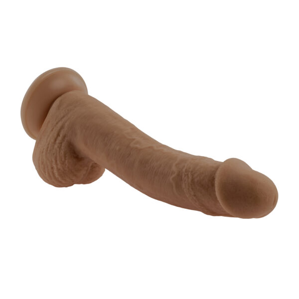 7" Natural Feel  Flexskin Dildo Dark - Image 3