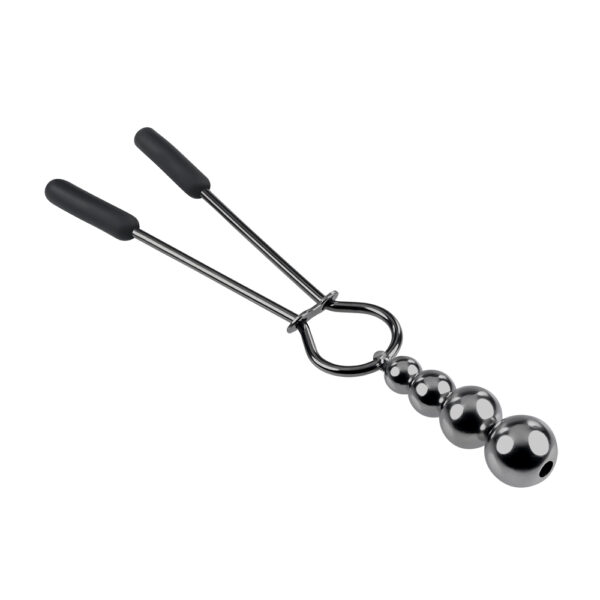 Beaded Nipple Clamps Black Chrome - Image 3