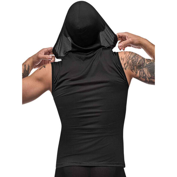 Black Nite Hoodie Tank Black Small - Image 3