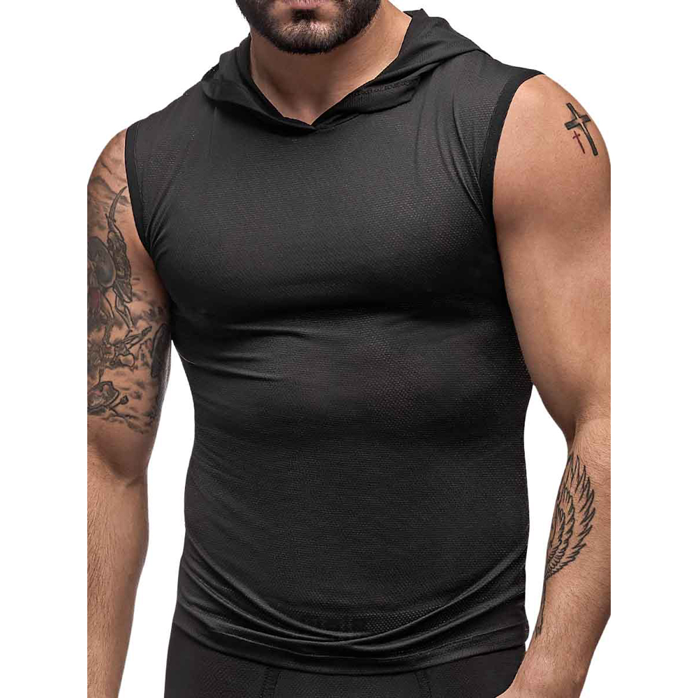 Black Nite Hoodie Tank Black X-Large 1 Black Nite Hoodie Tank Black X-Large