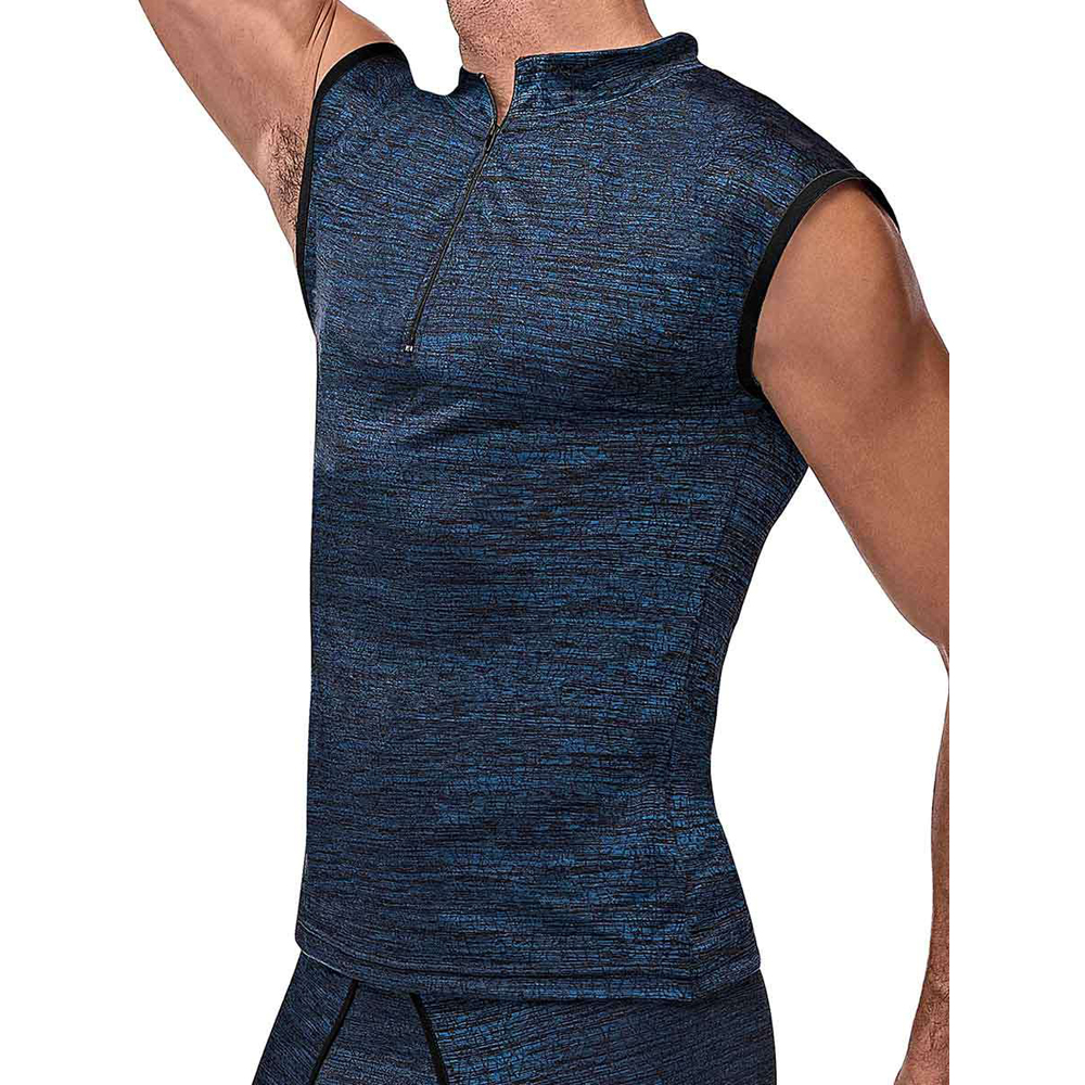 Peak Performance Zipper Muscle Tank Blue Large 2 Peak Performance Zipper Muscle Tank Blue Large - Image 2