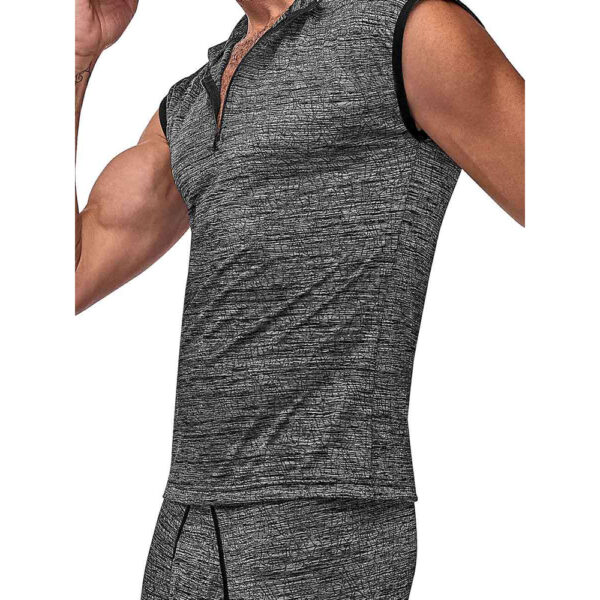 Peak Performance Zipper Muscle Tank Grey Small - Image 2