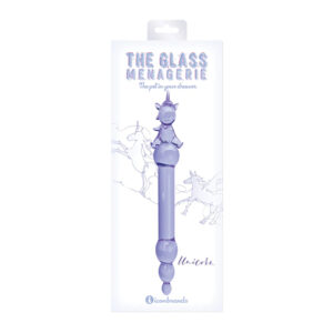 Glass Menagerie Unicorn Glass Dildo Purple