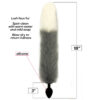 Foxy Silicone Fox Tail Butt Plug Silver - Image 2
