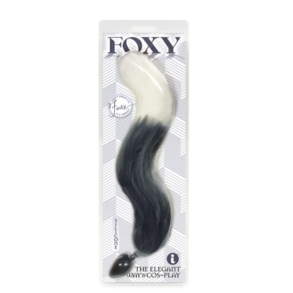 Foxy Silicone Fox Tail Butt Plug Silver