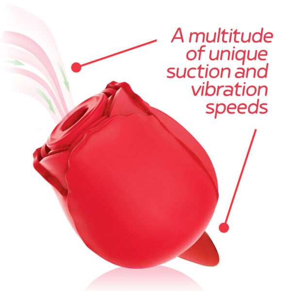 Wild Rose & Tongue Rechargeable Silicone Suction Vibrator - Image 2