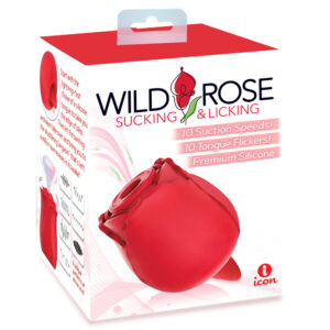 Wild Rose & Tongue Rechargeable Silicone Suction Vibrator