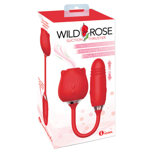 Wild Rose & Thruster Rechargeable Silicone Suction Vibrator