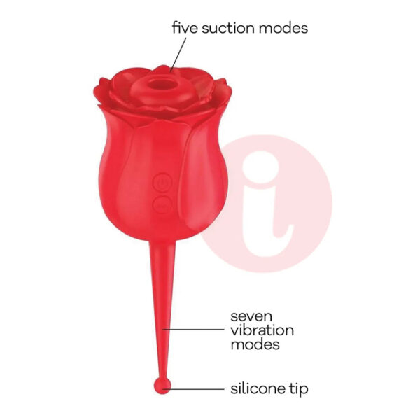Wild Rose Le Point Rechargeable Silicone Suction Vibrator - Image 2