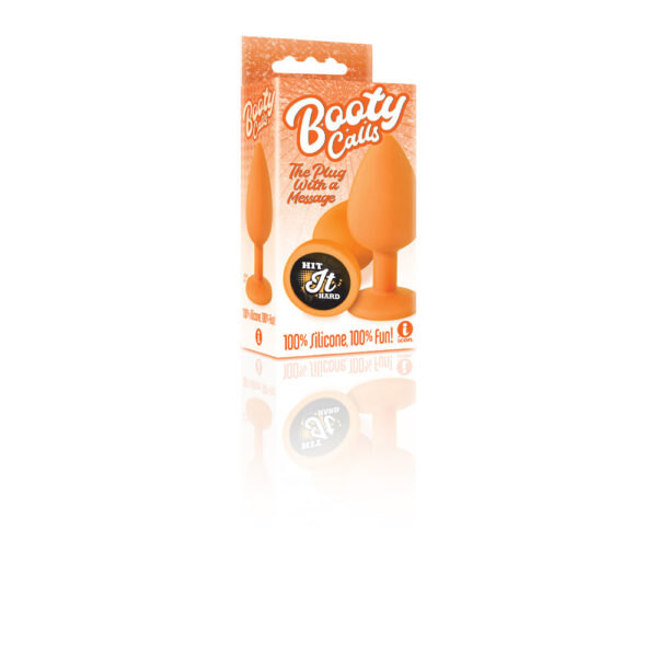 The 9's Booty Calls Silicone Butt Plug Orange Hit It Hard