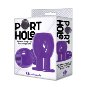 The 9's Port Hole Hollow Butt Plug Purple