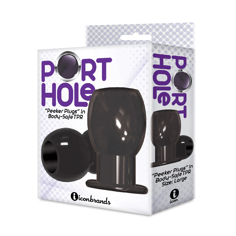 The 9's Port Hole Hollow Butt Plug Black 1 The 9's Port Hole Hollow Butt Plug Black