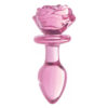 Booty Sparks Pink Rose Glass Medium Anal Plug - Image 2