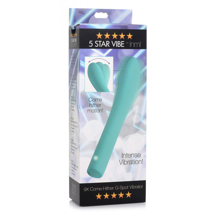 Inmi 5 Star Come Hither G-Spot Vibrator Teal 1 Inmi 5 Star Come Hither G-Spot Vibrator Teal
