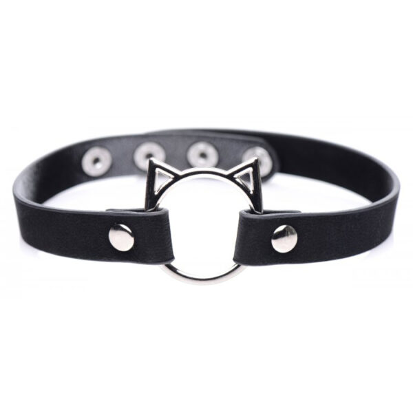 Master Series Kinky Kitty Ring Slim Choker Black - Image 2