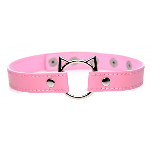 Master Series Kinky Kitty Ring Slim Choker Pink - Image 2