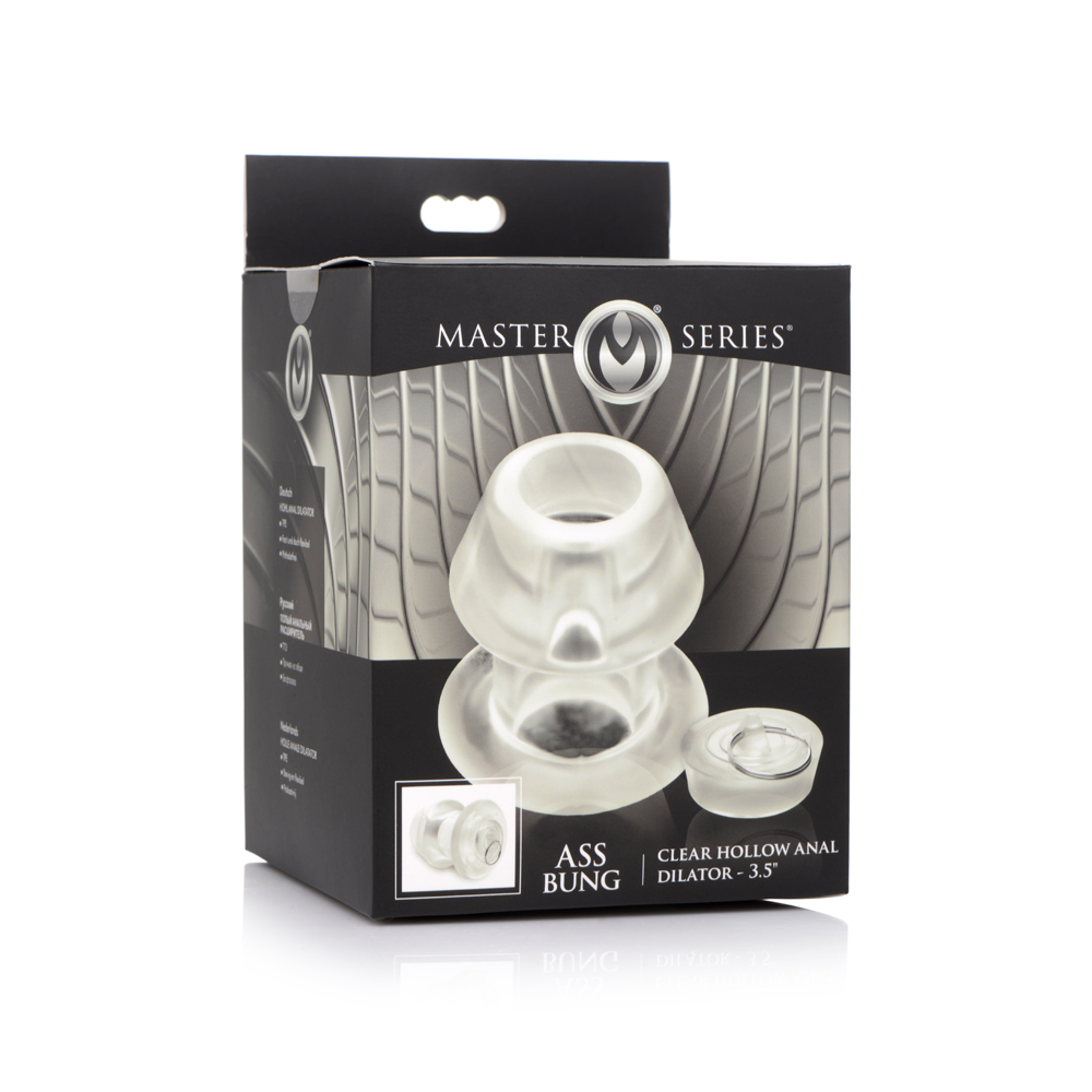 Master Series Ass Bung Clear Hollow Anal Dilator With Plug Large 1 Master Series Ass Bung Clear Hollow Anal Dilator With Plug Large