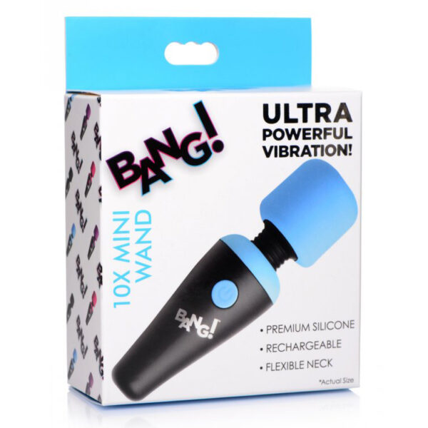Bang! 10X Vibrating Mini Silicone Wand Blue