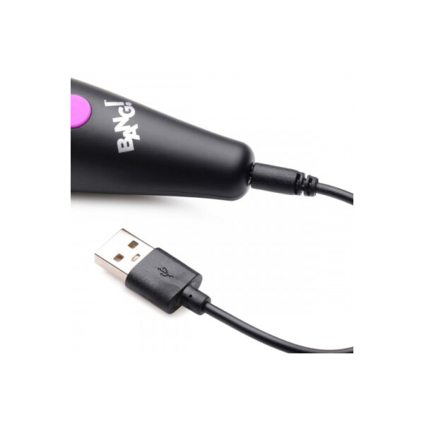 Bang! 10X Vibrating Mini Silicone Wand Purple - Image 3