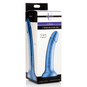 Strap U G-Tastic 7'' Metallic Silicone Dildo Blue