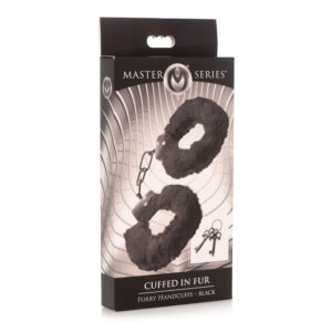 Master Series Cuffed In Fur Furry Handcuffs Black