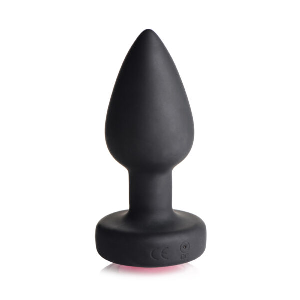 Booty Sparks 28X Silicone Vibrating Pink Gem Anal Plug W/ Remote Small - Image 3