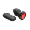 Booty Sparks 28X Silicone Vibrating Red Heart Anal Plug W/ Remote Small - Image 2