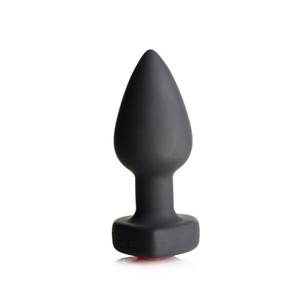 Booty Sparks 28X Silicone Vibrating Red Heart Anal Plug W/ Remote Small - Image 3