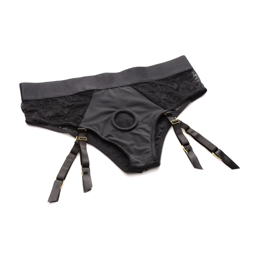 Strap U Laced Seductress 2Xl/3Xl Lace Crotchless Panty Harness W/ Garter Straps 2 Strap U Laced Seductress 2Xl/3Xl Lace Crotchless Panty Harness W/ Garter Straps - Image 2