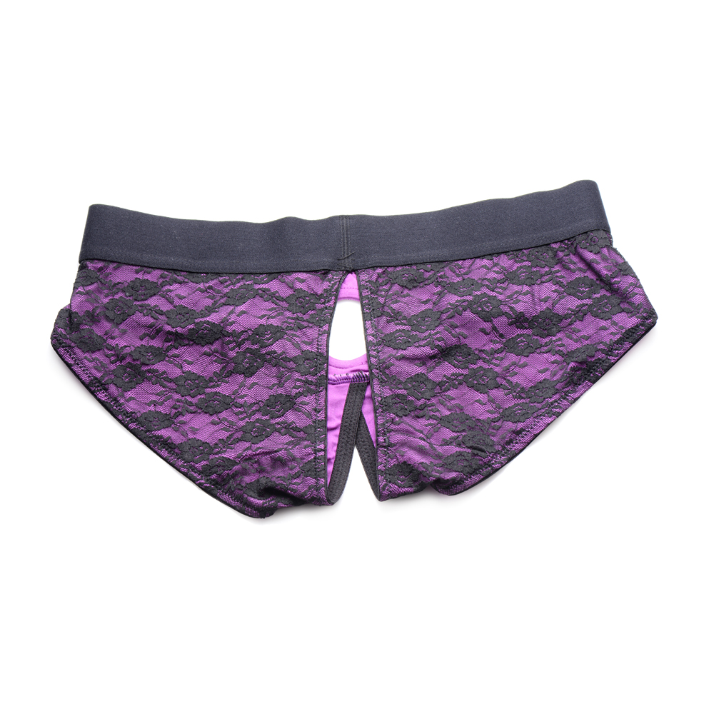 Strap U Lace Envy 3Xl Crotchless Panty Harness Purple 3 Strap U Lace Envy 3Xl Crotchless Panty Harness Purple - Image 3