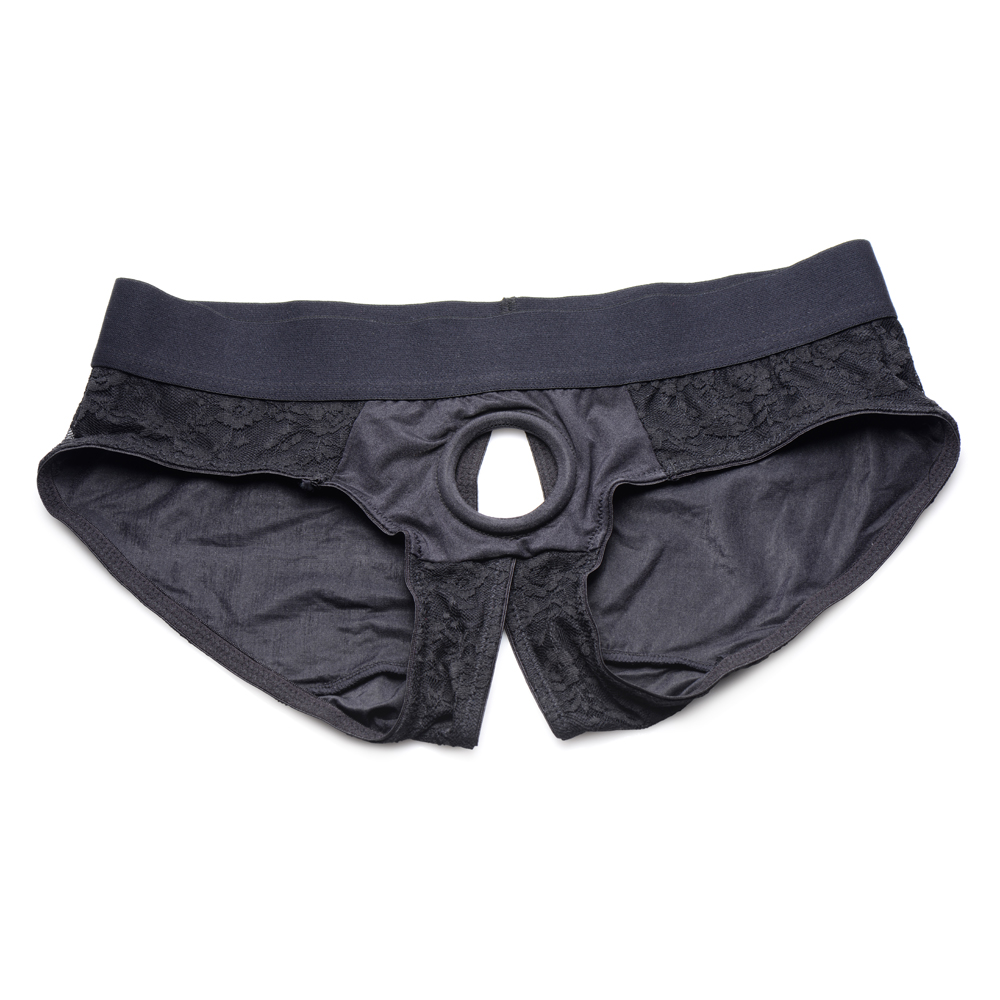 Strap U Lace Envy 3Xl Crotchless Panty Harness Black 2 Strap U Lace Envy 3Xl Crotchless Panty Harness Black - Image 2