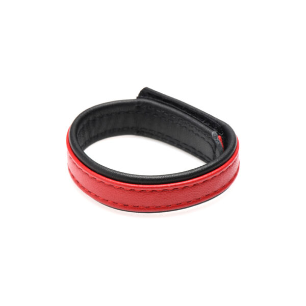 Strict Leather Cock Gear Velcro Leather Cock Ring Red - Image 2