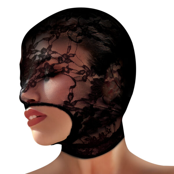 Master Series Lace Seduction Lace Bondage Hood - Image 3