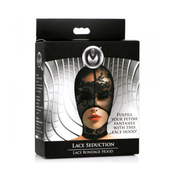 Master Series Lace Seduction Lace Bondage Hood