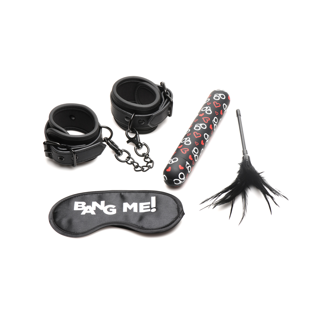 Bang! Bondage Kit - Xl Bullet, Cuffs, Tickler, & Blindfold 2 Bang! Bondage Kit - Xl Bullet, Cuffs, Tickler, & Blindfold - Image 2