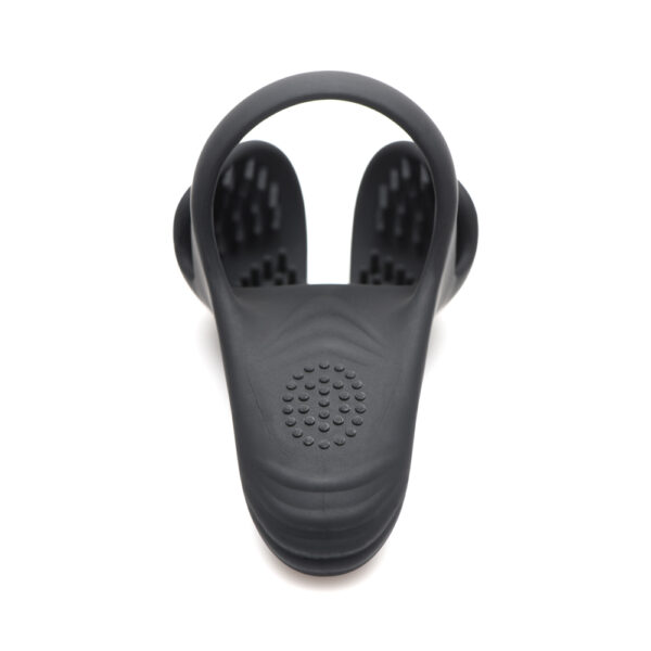 Trinity Men 10X Silicone Cock & Ball Ring W/ Taint Stim & Remote Control - Image 2