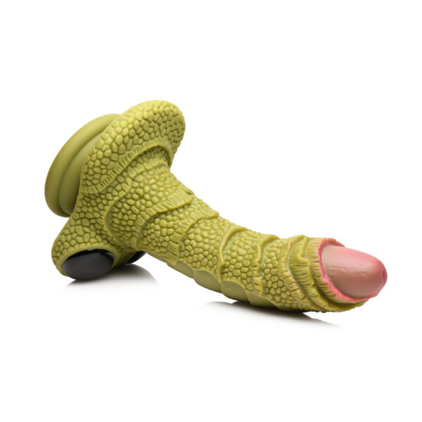 Creature Cocks Swamp Monster Green Scaly Silicone Dildo - Image 3