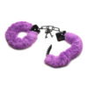 Master Series Cuffed In Fur Furry Handcuffs Purple - Image 3