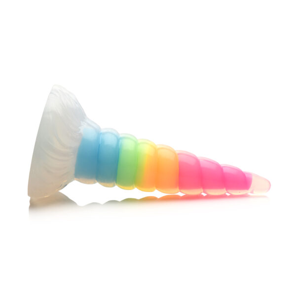 Creature Cocks Creature Cocks Uni-Glow Glow-In-The-Dark Rainbow Silicone Dildo - Image 3