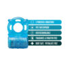 Stay Hard Rechargeable 5 Function Cock Ring Blue - Image 3