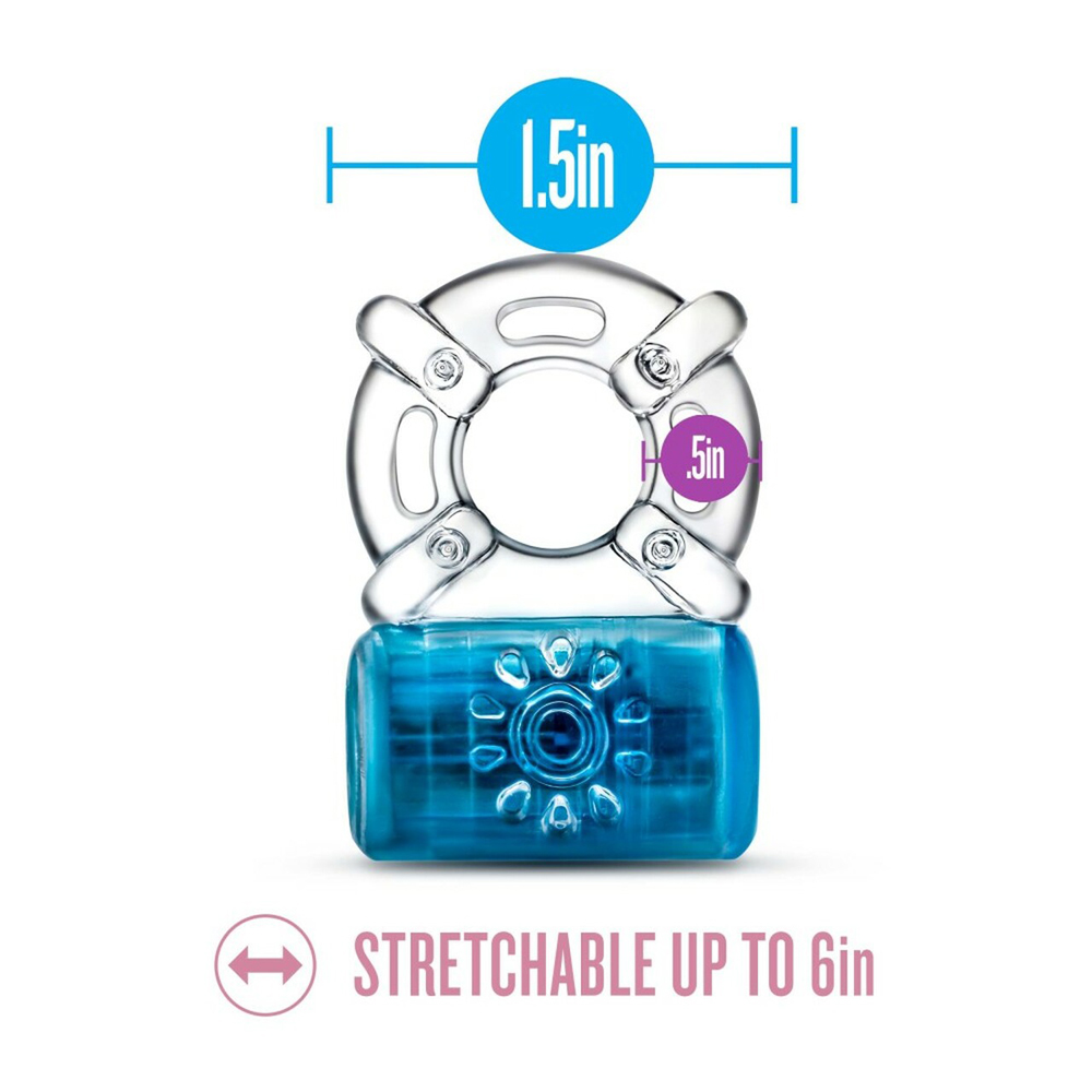 Play With Me One Night Stand Vibrating C-Ring Blue 3 Play With Me One Night Stand Vibrating C-Ring Blue - Image 3