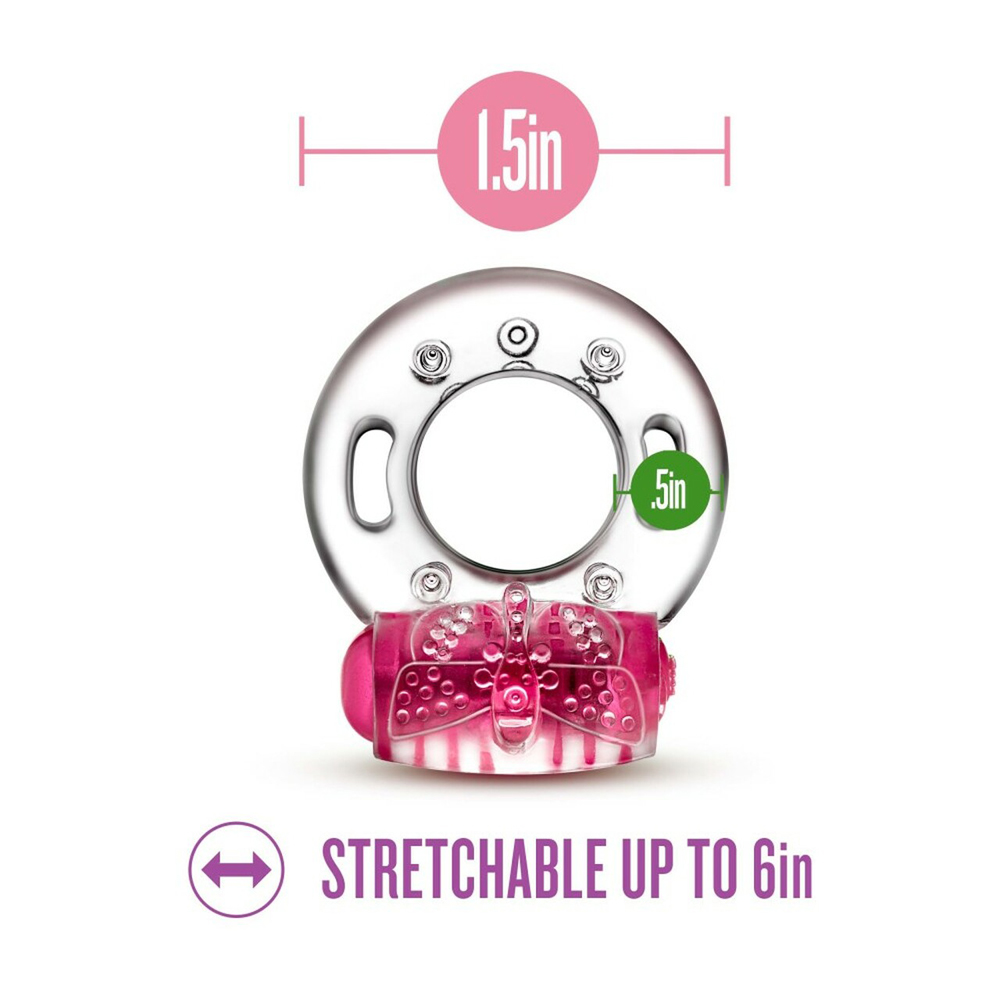 Play With Me Arouser Vibrating C-Ring Pink 3 Play With Me Arouser Vibrating C-Ring Pink - Image 3