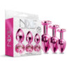 Nixie Metal Butt Plug Trainer Set Pink Metallic