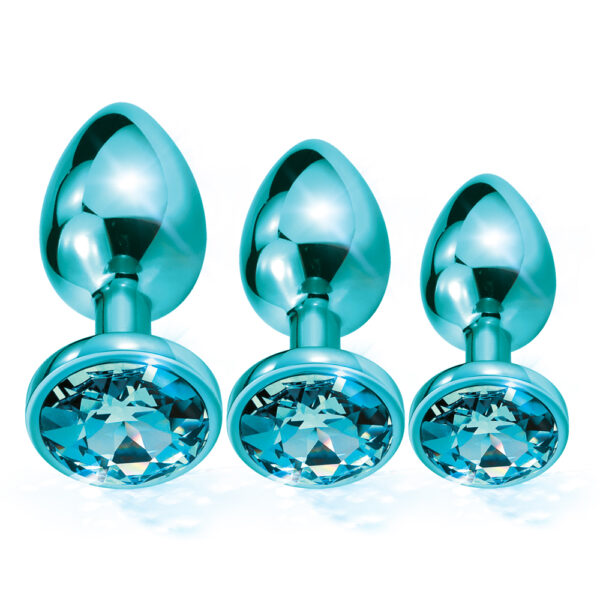 Nixie Metal Butt Plug Trainer Set Blue Metallic - Image 2