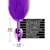 Nixie Metal Butt Plug With Faux Fur Ombre Tail Medium Purple Metallic - Image 3