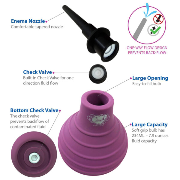Cloud 9 Health & Wellness Premium Silicone Enema Douche - Image 3