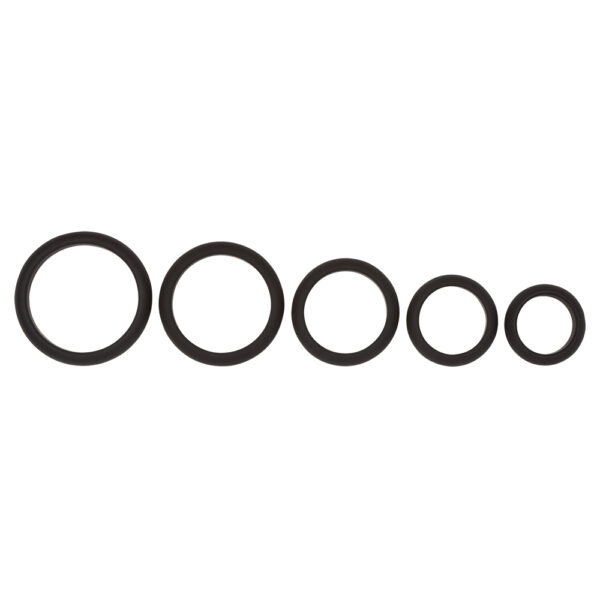 Cloud 9 Pro Sensual Comfort Cock Rings 5 Pack W/ Flat Back Design - Image 2