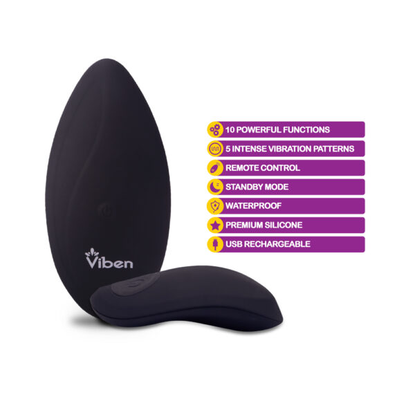 Viben Racy Wearable Panty Vibe Black - Image 2