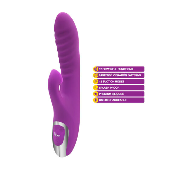 Viben Frenzy Clitorial Suction Rabbit Berry - Image 2