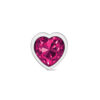Cheeky Charms Metal Butt Plug Silver Heart Bright Pink Large - Image 3